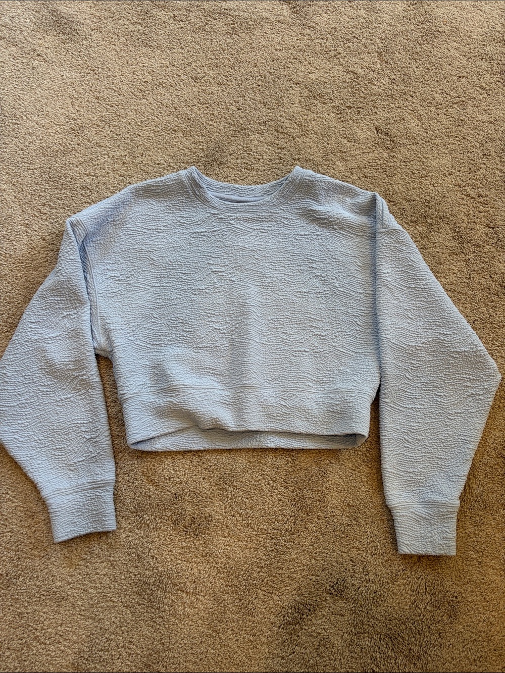 AS Revival Light Blue Cropped Crewneck Sweater